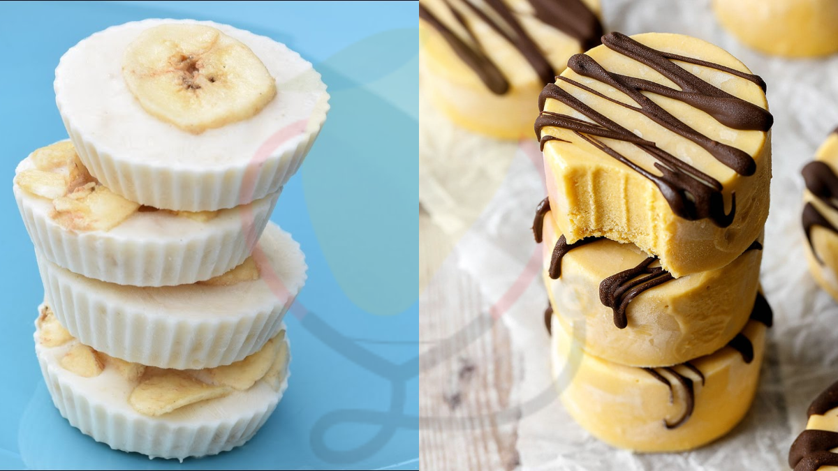 Image showing the Frozen Banana-Mango Yogurt Bites