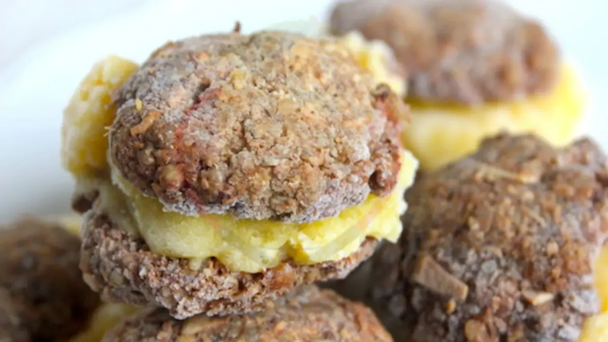 Image showing Coconut and Mango Froyo Cookie Sandwiches