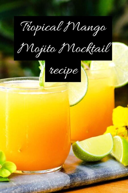 image showing Tropical Mango Mojito Mocktail recipe