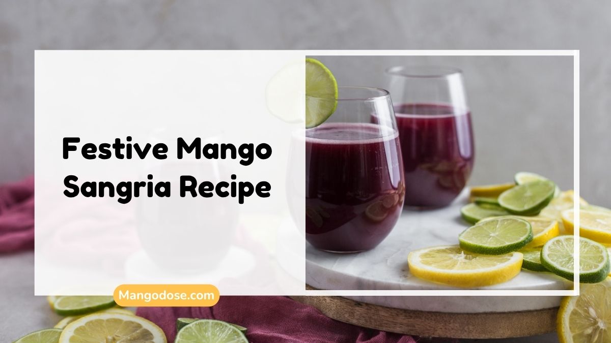 Image showing Festive Mango Sangria Recipe – Tropical Christmas Drink