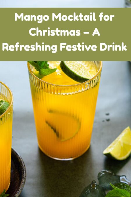 image showing Mango Mocktail for Christmas – A Refreshing Festive Drink
