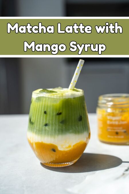 Image showing  Matcha Latte with Mango Syrup