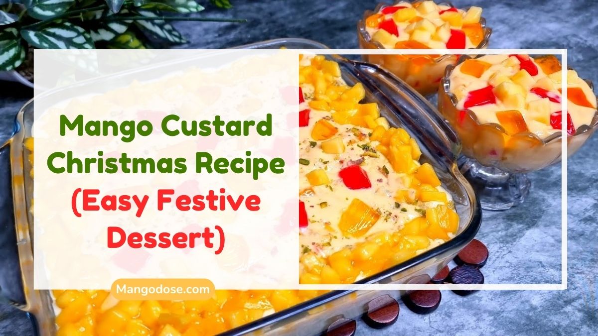 Image showing Mango Custard Christmas Recipe (Easy Festive Dessert)