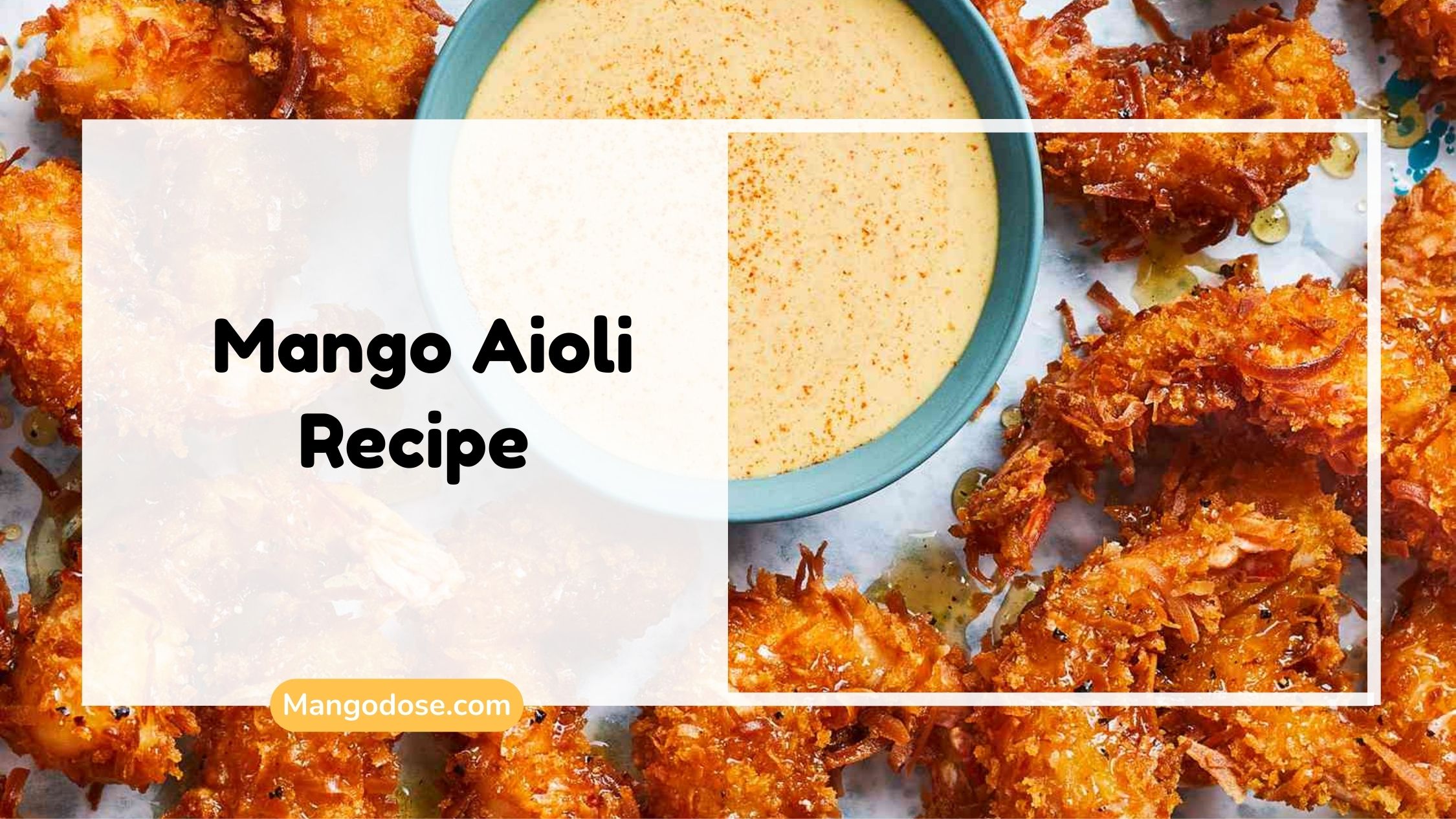 Image showing Bowl of creamy mango aioli sauce served with a spoon, perfect as a dipping sauce or side dish