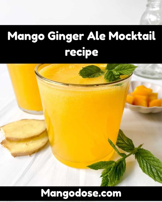 Image showing Mango Ginger Ale Mocktail recipe