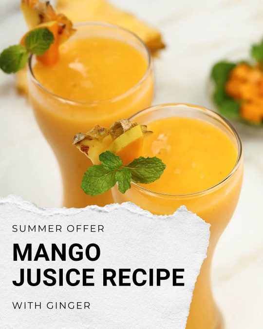 Image showing mango juice recipe with ginger