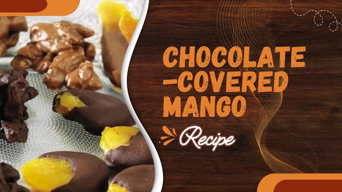 Chocolate-Covered Mango Recipe made with fresh mango slices and melted chocolate