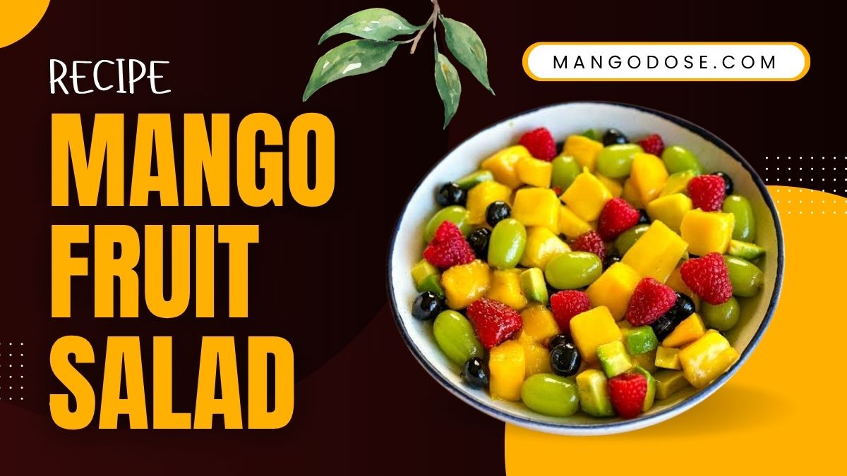 Fresh mango fruit salad with colorful mixed fruits served in a bowl