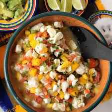 image showing Mexican Mango and White Fish Ceviche