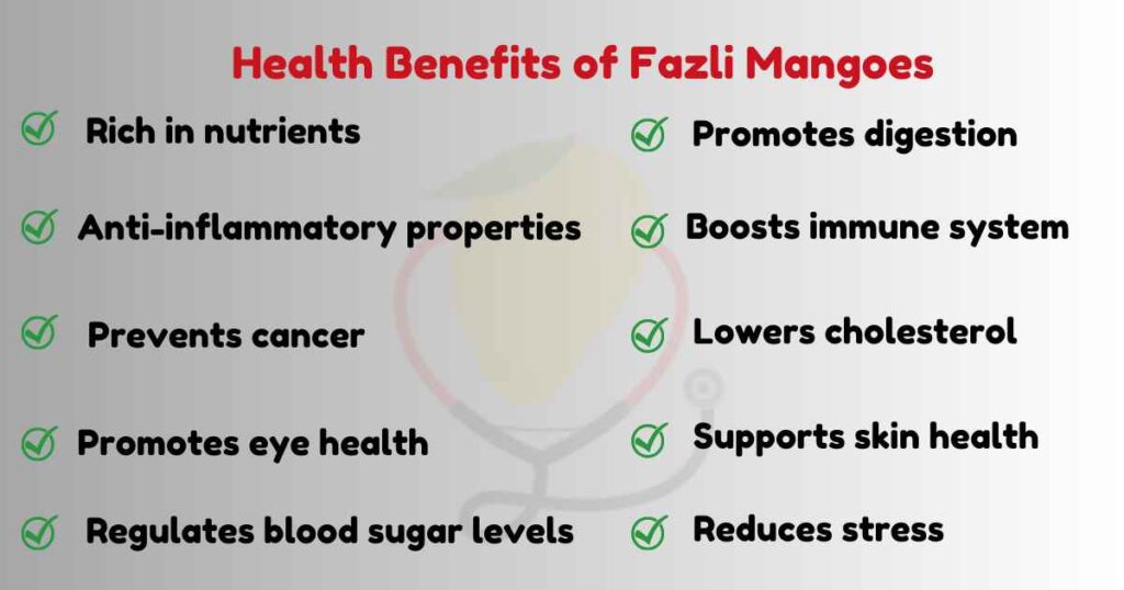 Image showing Health benefits of fazli Mango