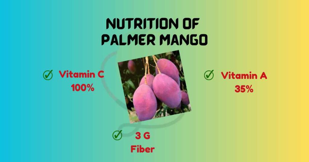 Image showing nutritional values of Palmer Mango
