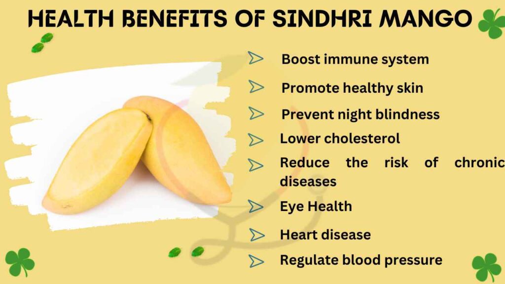 Image showing health benefits of Sindhri mango