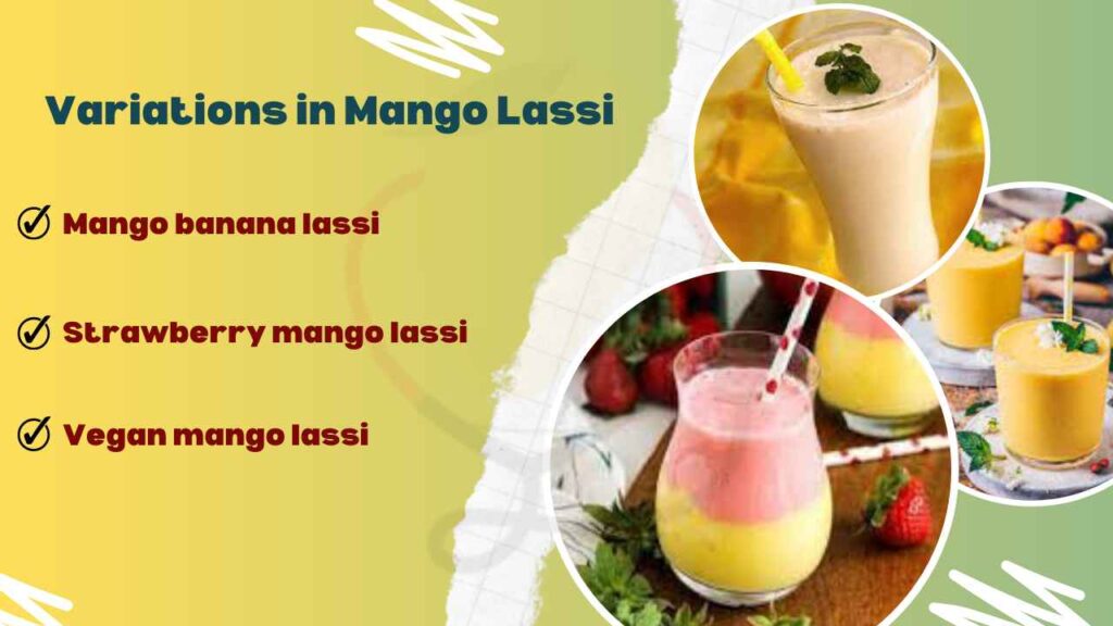 Image showing variations of mango lassi