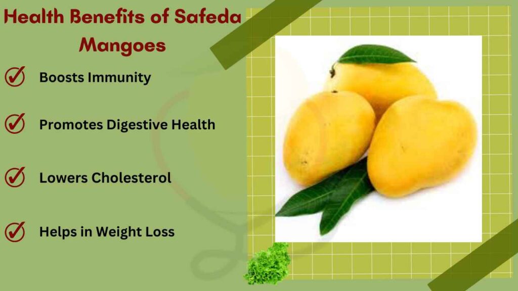 Image showing health benefits of safeda mango 