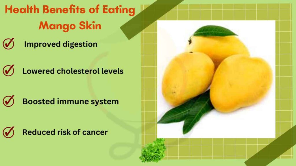 Image showing health benefits of eating mango peel