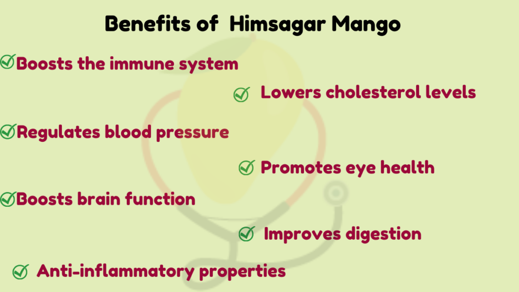 Image sowing the Health Benefits of Himsagar Mango