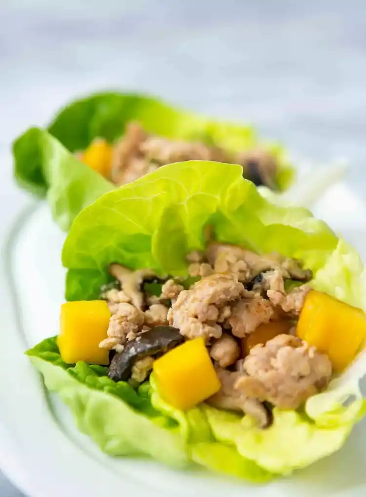 Image showing Mango and Chicken Lettuce Wraps