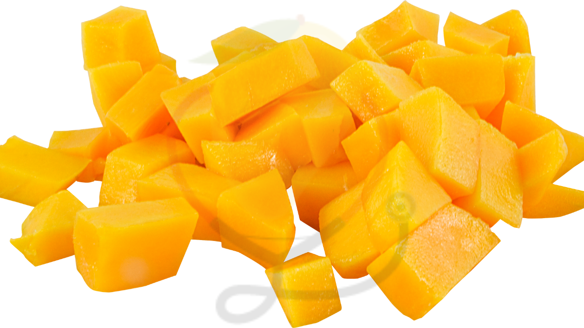 Image showing the mango cubes for freezing