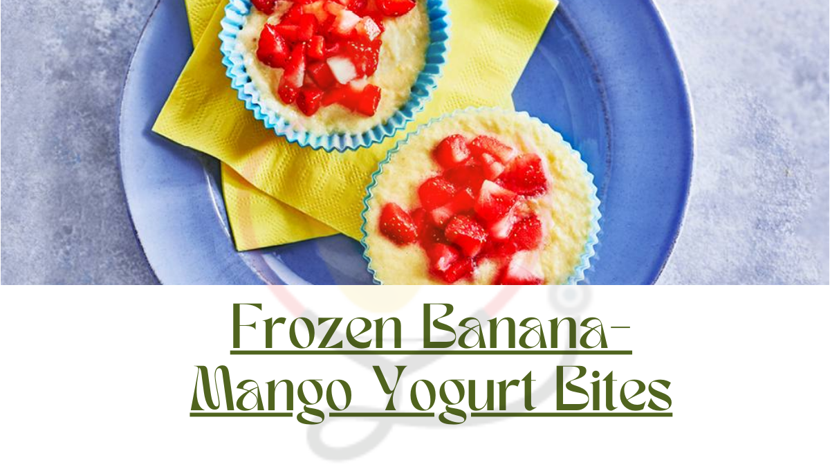 Image showing the Frozen Banana-Mango Yogurt Bites Recipe