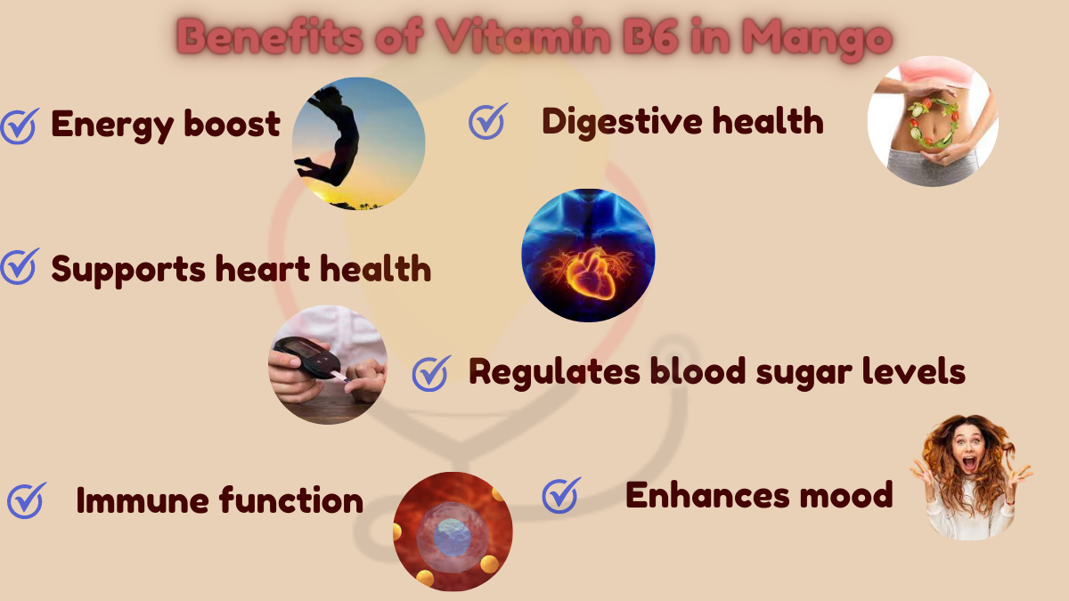 Image showing the Health Benefits of Vitamin B6 in Mango