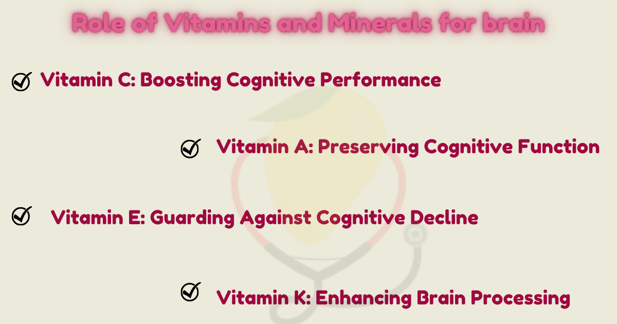 Image showing the Role of Vitamins and Minerals for Brain