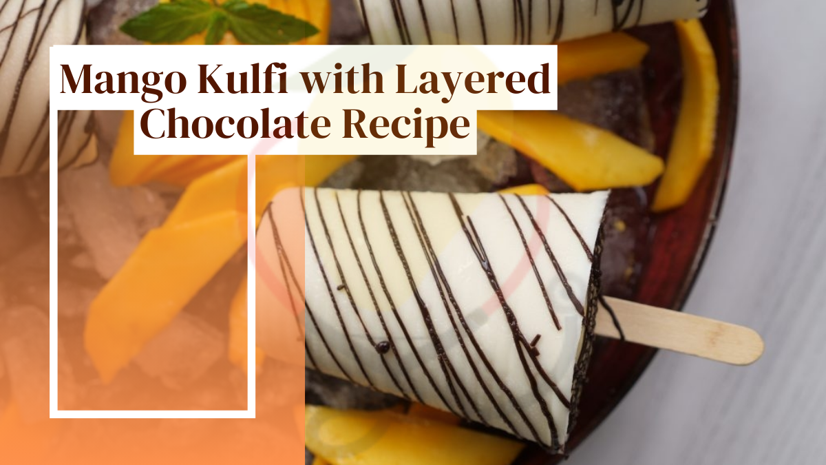 Image sowing the Mango Kulfi with Layered Chocolate recipe