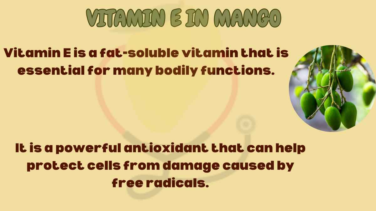 Image showing the Vitamin E in Mango