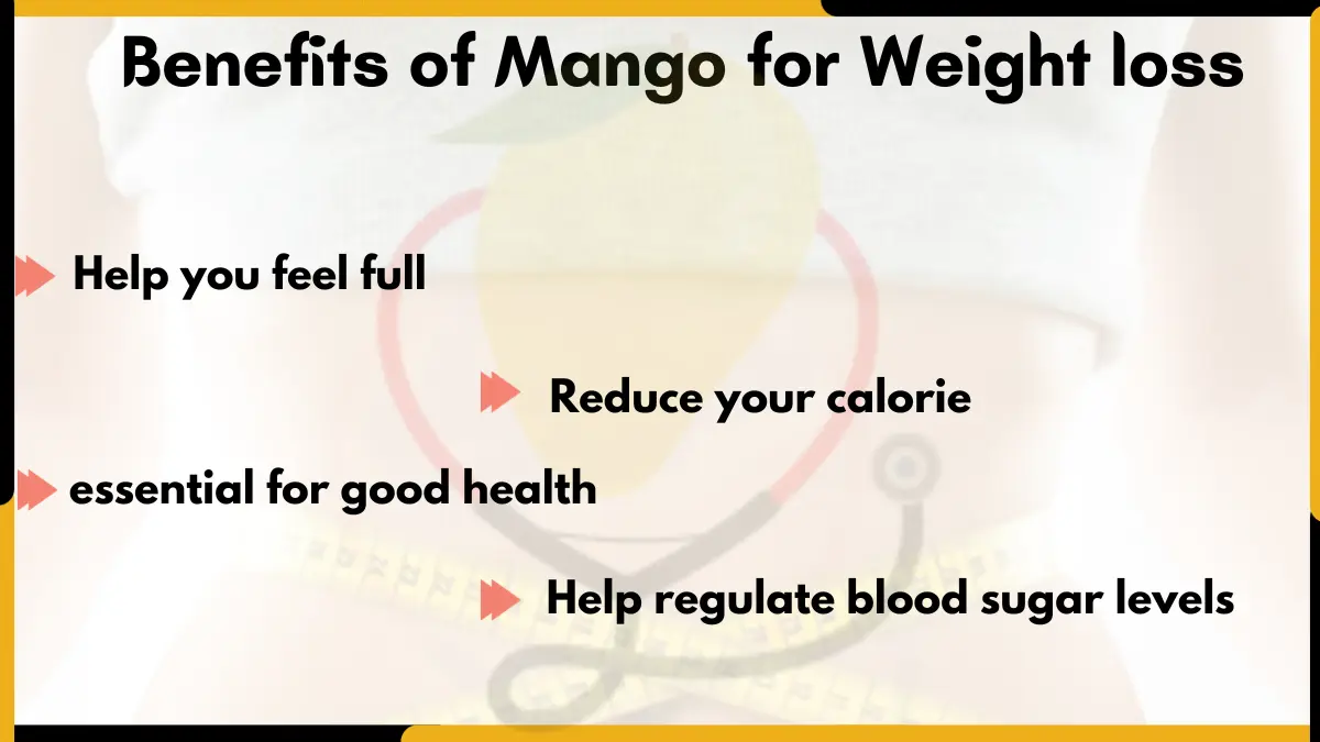 Image showing Benefits of mango for Weight Loss