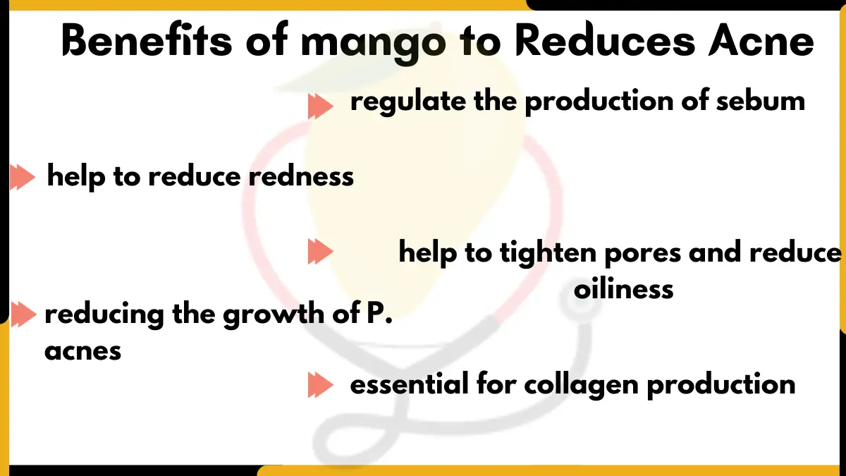 Image showing Benefits of mango to Reduces Acne