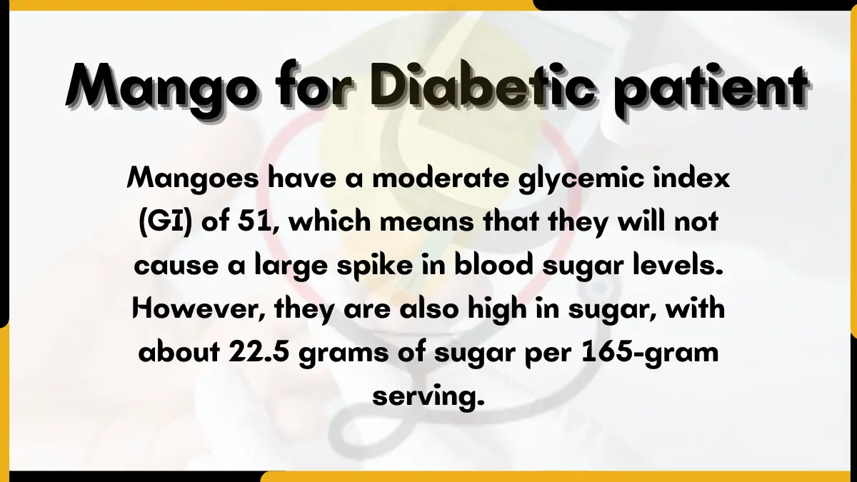 Image showing mango is good for diabetic patient