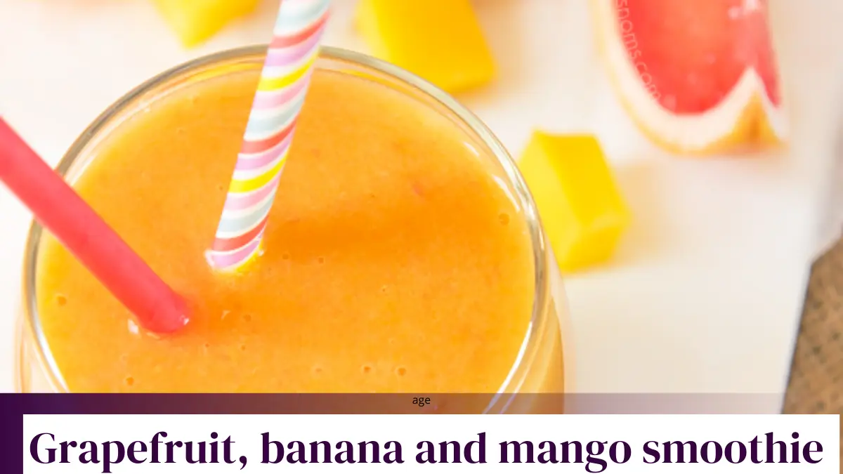 Image showing Mango Grapefruit and banana smoothie Recipe